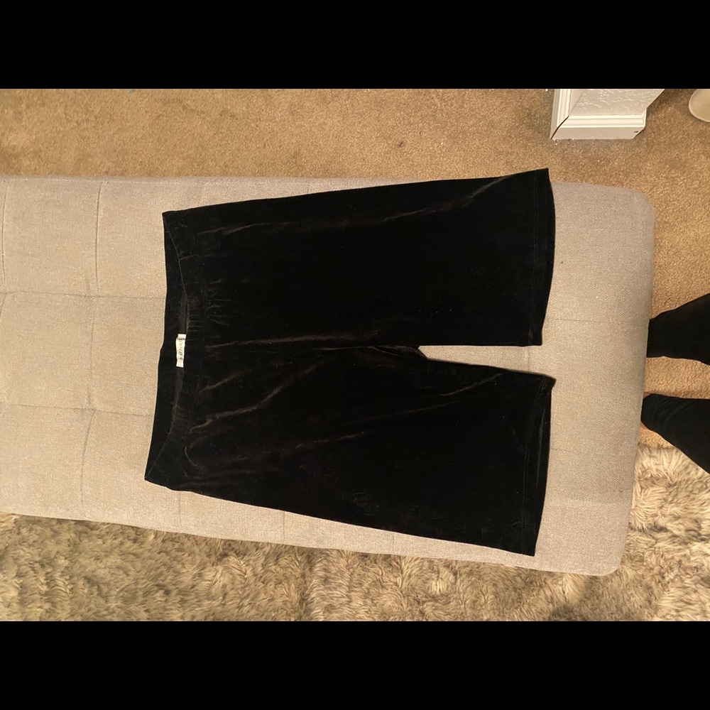 Velvet biker shorts
